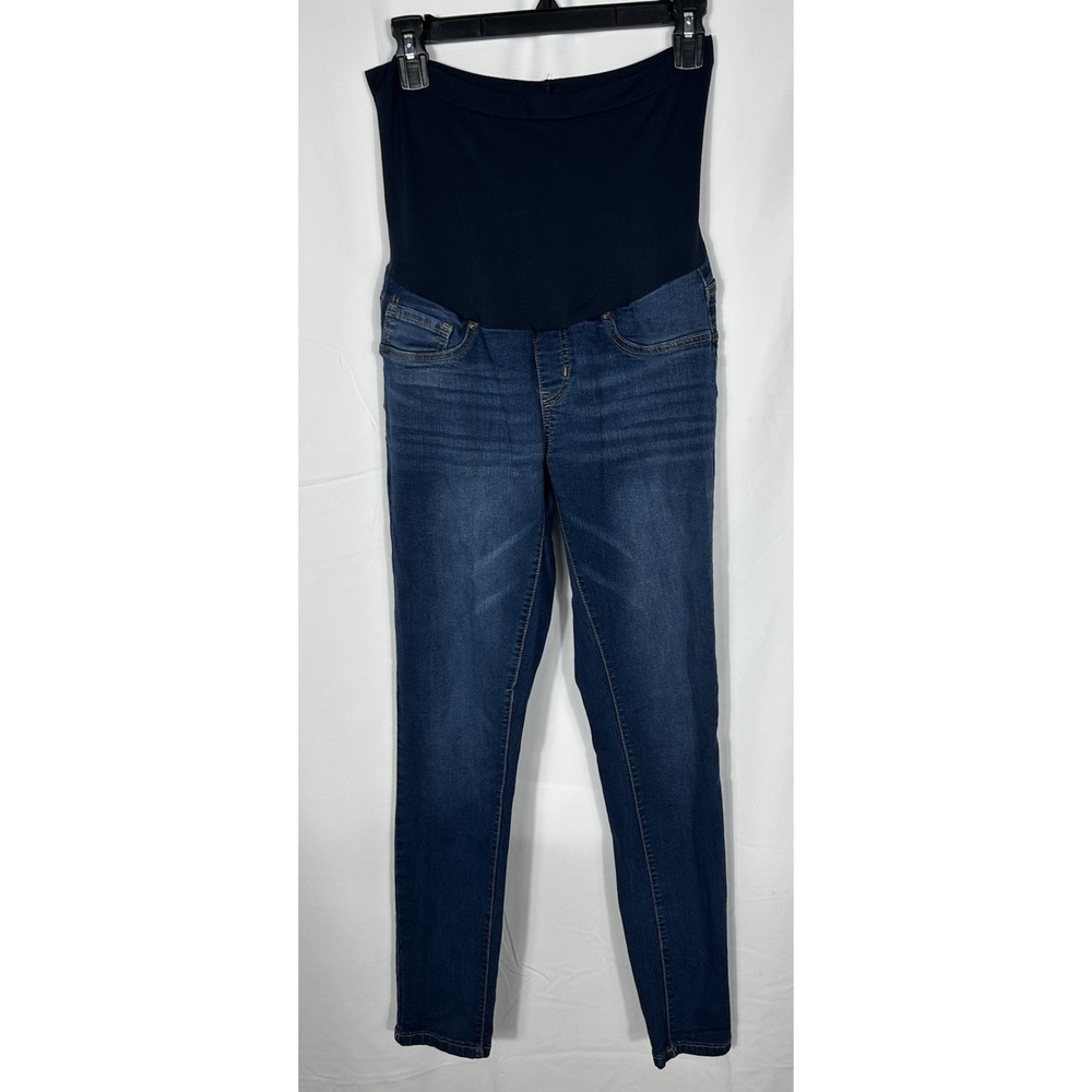 9th & Main Maternity Jeans Skinny Leg Size L Baby Bump Full Panel No Distressing